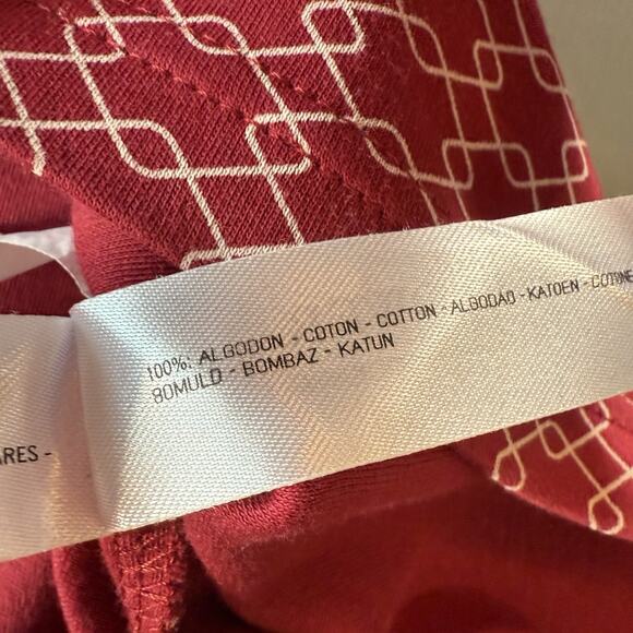 Denim And Flower Ricky Singh Red Patterned Polo 100% Cotton L - Picture 12 of 13